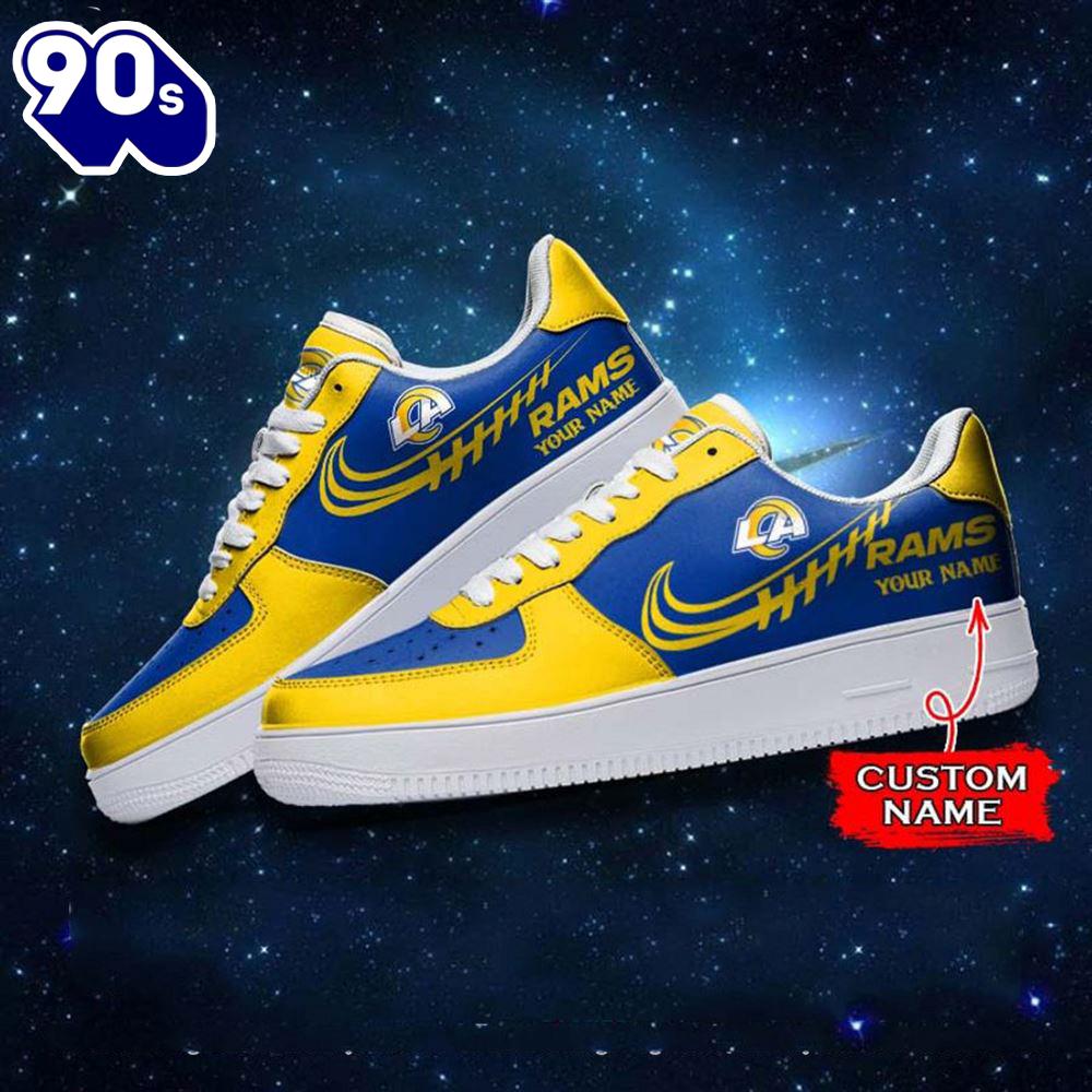 Los Angeles Rams NFL Personalized Air Force Sneaker Los Angeles Rams NFL Personalized Air Force Sneaker