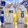 Los Angeles Rams NFL Two Tone Colorblock Varsity Hoodie, NFL Trending Shirt