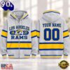 Los Angeles Rams NFL Varsity Stripe Zip Hoodie, NFL Trending Shirt
