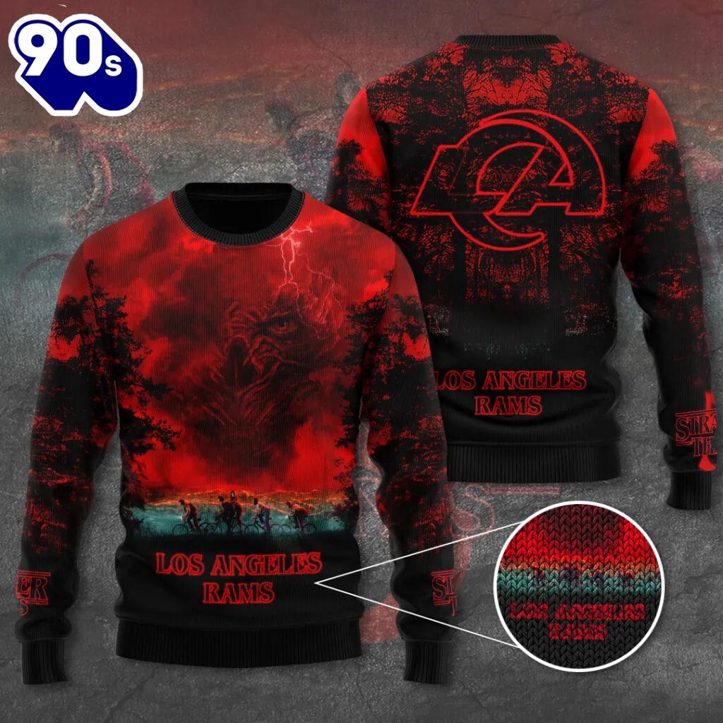 Los Angeles Rams x Stranger Things Ugly Sweater Gift Xmas Los Angeles Rams x Stranger Things Ugly Sweater Gift Xmas