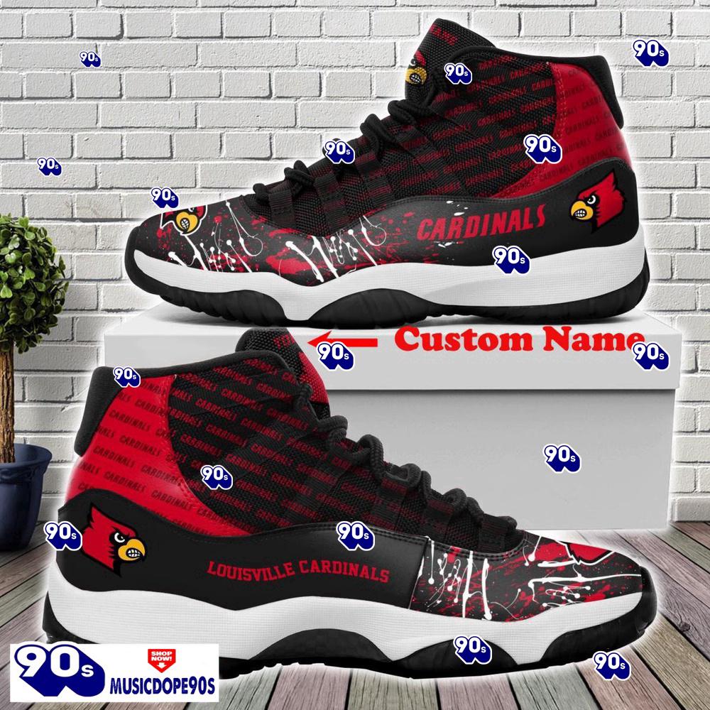 Louisville Cardinals Custom Name Air Jordan 11 Sneakers For Fans Louisville Cardinals Custom Name Air Jordan 11 Sneakers For Fans