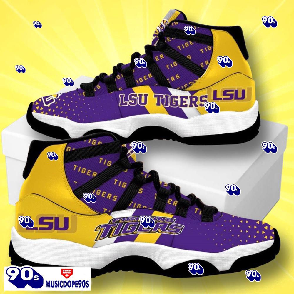 LSU Tigers Football Team Air Jordan 11 Best Sneakers For Men Women Fans LSU Tigers Football Team Air Jordan 11 Best Sneakers For Men Women Fans