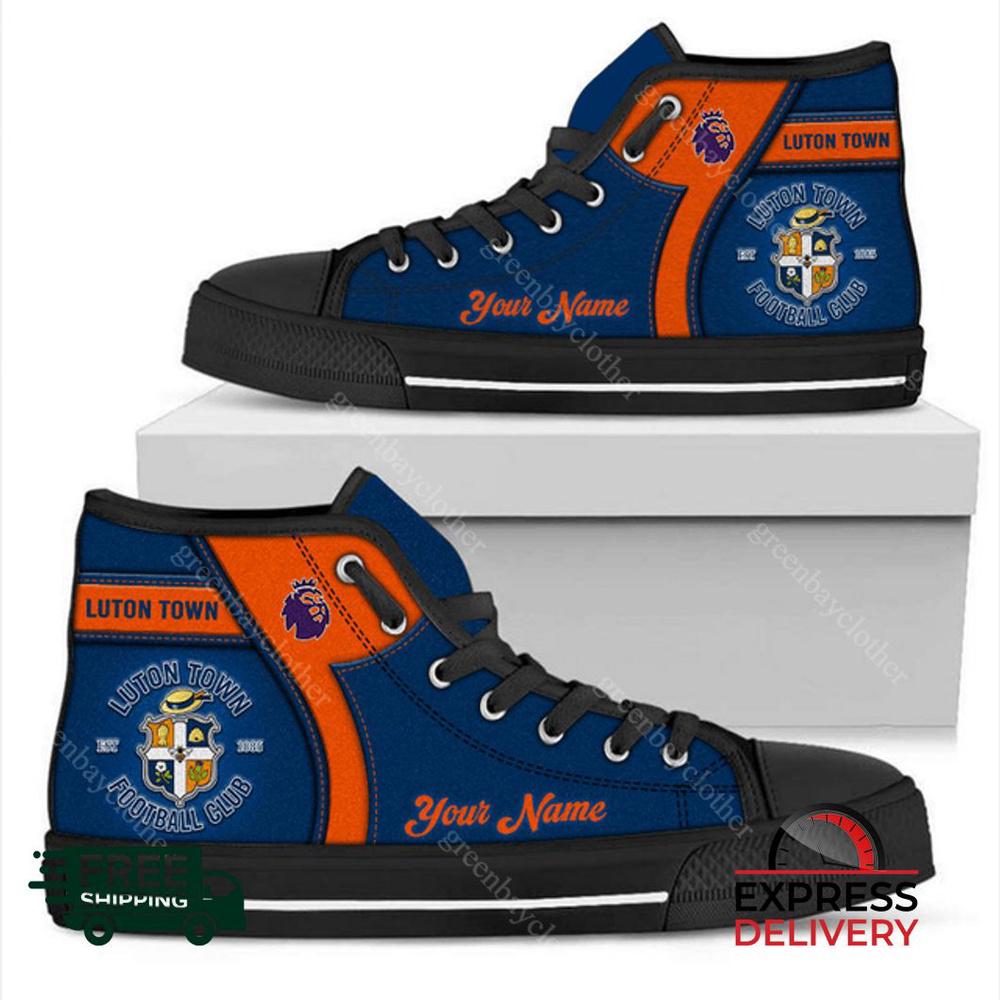 Luton Town F.C Personalzied High Top Canvas Shoes Luton Town F.C Personalzied High Top Canvas Shoes
