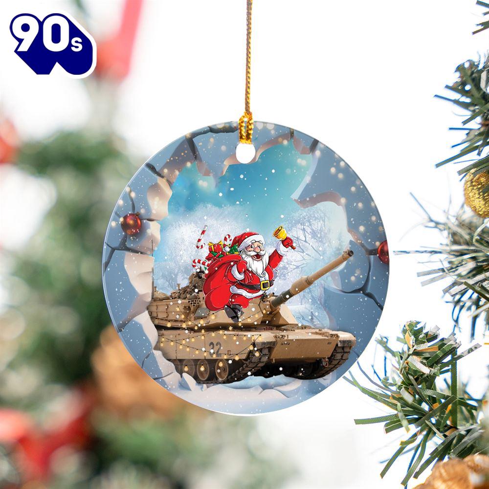 M1 Abrams Tank Christmas Ceramic Ornament M1 Abrams Tank Christmas Ceramic Ornament