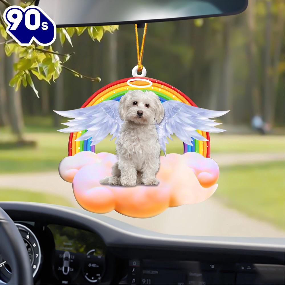 Maltese With Angel Wings Memorial Ornament, Gift For Christmas Maltese With Angel Wings Memorial Ornament, Gift For Christmas