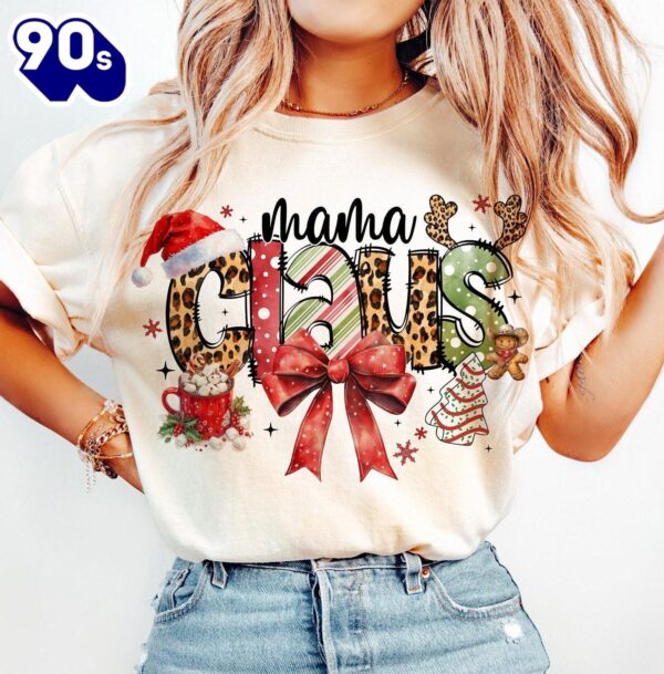 Mama Claus, Coquette Bow Christmas, Christmas Season Shirt