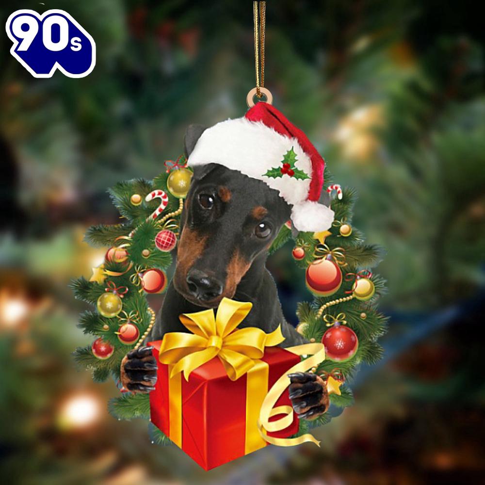 Manchester Terrier-Dogs Give Gifts Hanging Ornament, Gift For Christmas Manchester Terrier-Dogs Give Gifts Hanging Ornament, Gift For Christmas