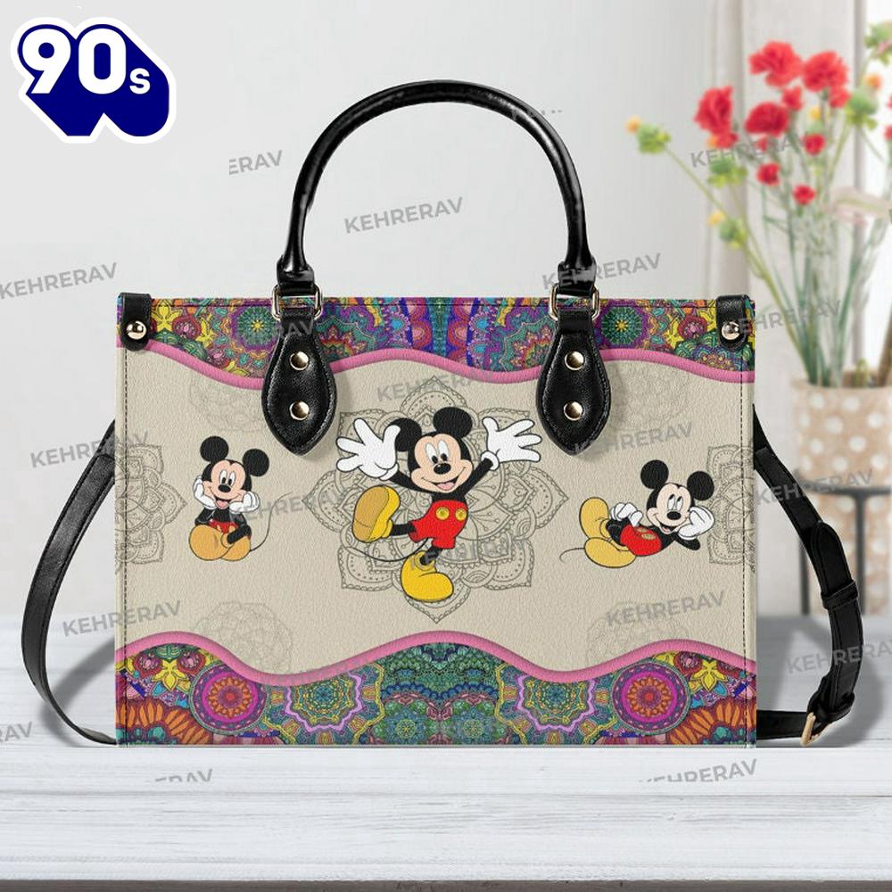 Mandala Mickey Leather bag Handbag Mandala Mickey Leather bag Handbag