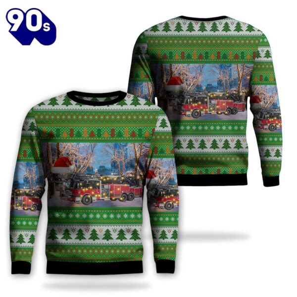 Marlborough, Massachusetts, Marlborough Fire Department Christmas Aop Ugly Sweater