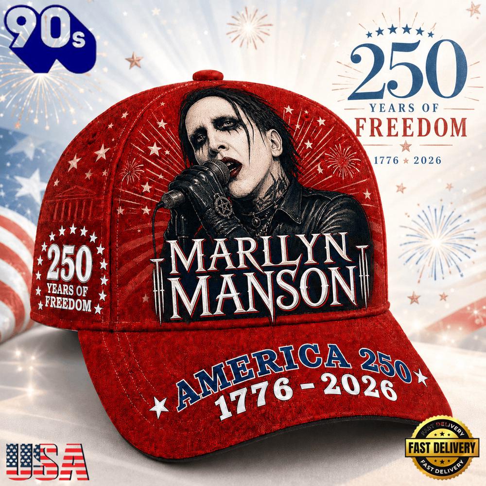 Marllyn Manson America 250 Years Of Freedom Classic Cap Marllyn Manson America 250 Years Of Freedom Classic Cap
