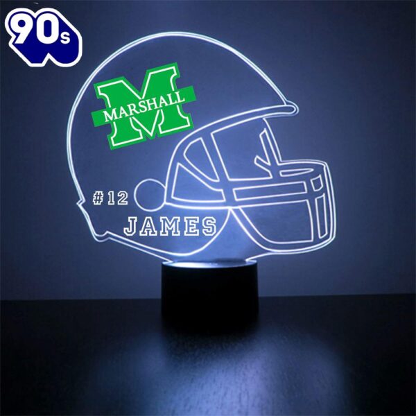 Marshall Thundering Herd Football Helmet Led Sports Fan Lamp Custom Light Gift Christmas
