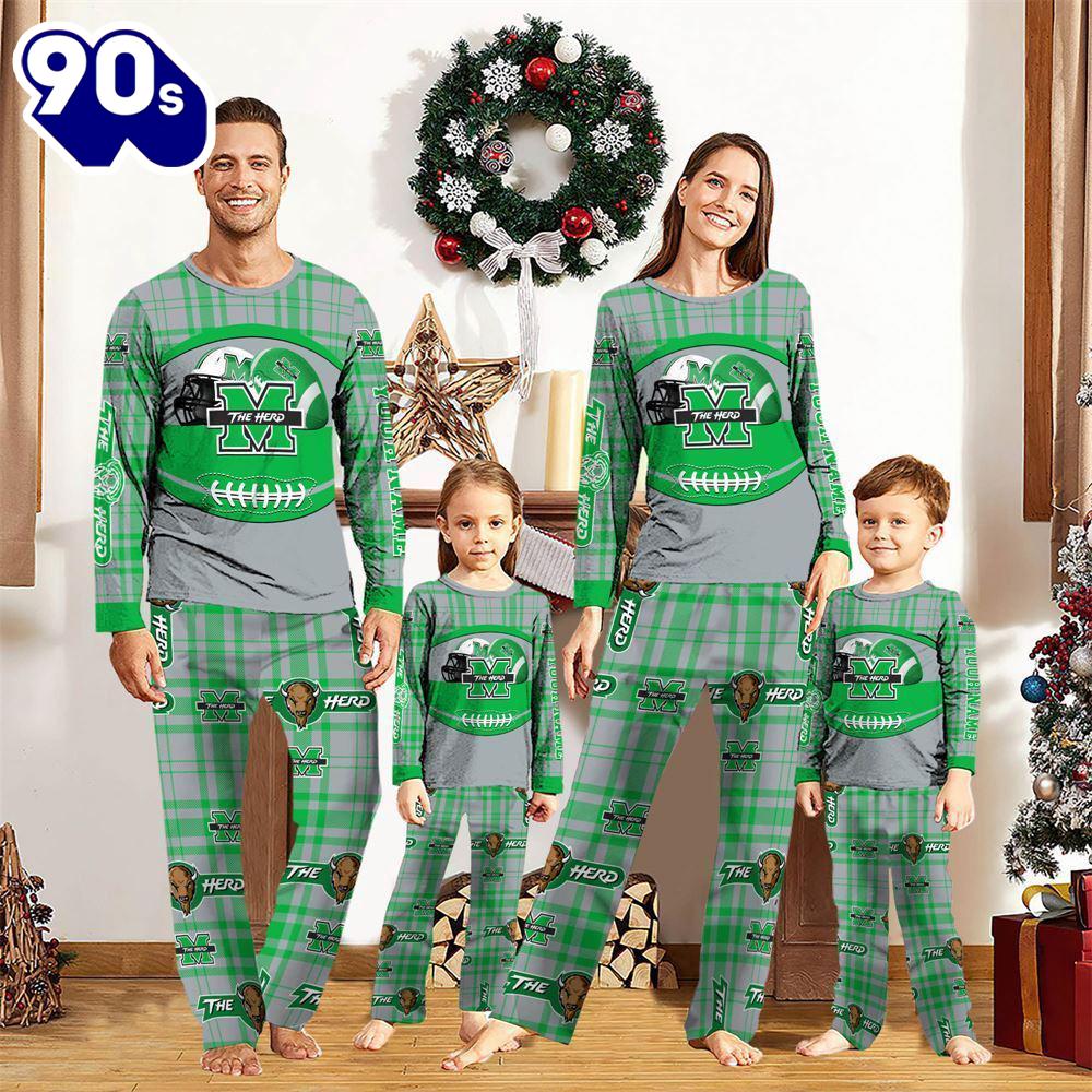 NCAA Family Pajama Sets Marshall Thundering Herd Pajamas Personalized Your Name NCAA Family Pajama Sets Marshall Thundering Herd Pajamas Personalized Your Name