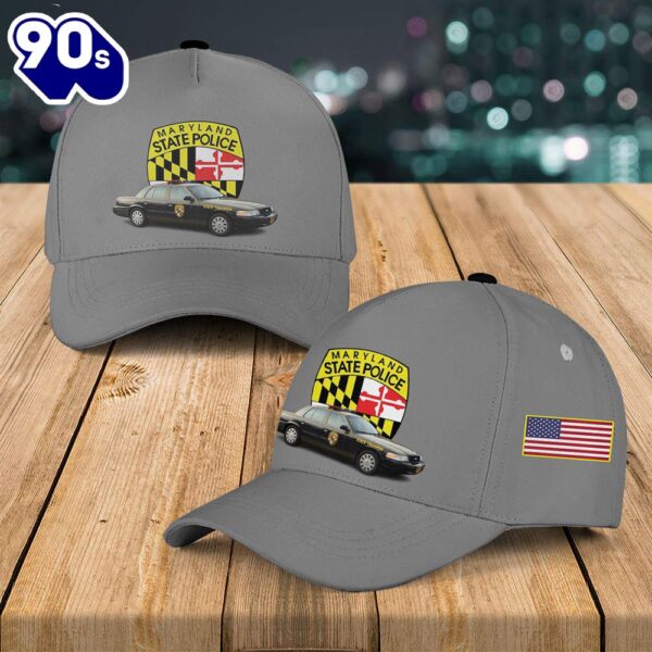Maryland State Police Ford Crown Victoria Baseball Cap  Gift For Veteran Day