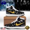 Megadeth 2026 Signed Black Air Jordan 1 Hightop Shoes , Music Sneakers