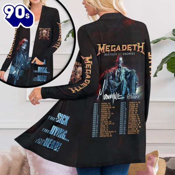 Megadeth Band Women’s Patch Pocket Cardigan Gift Christmas