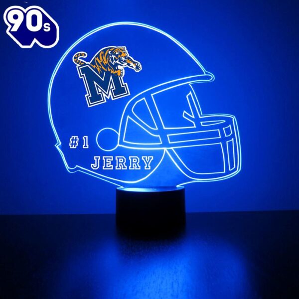 Memphis Tigers Football Helmet Led Sports Fan Lamp Custom Light Gift Christmas