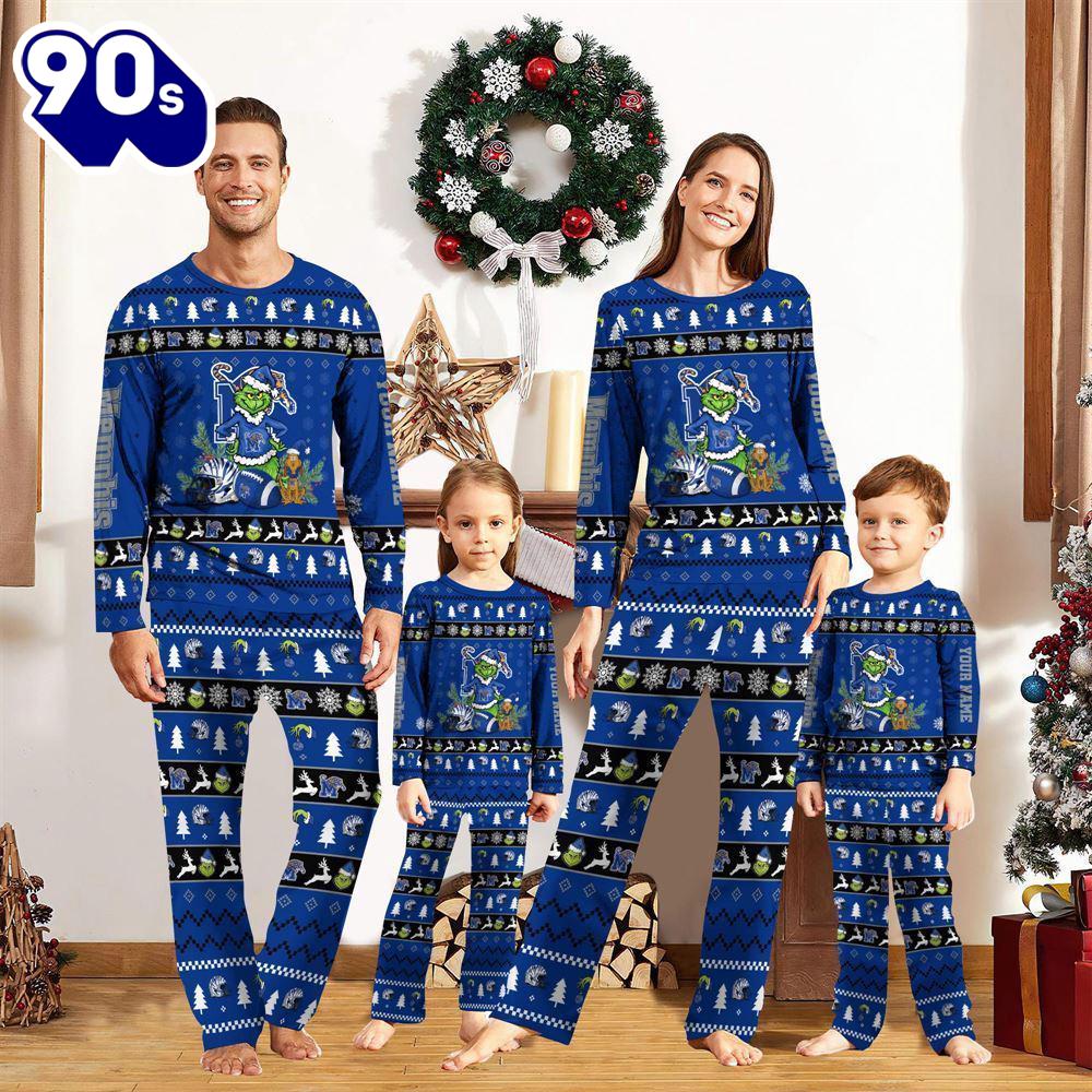 Memphis Tigers NCAA Custom Name Grinch Christmas And Sport Team Pajama Set Gift Christmas Memphis Tigers NCAA Custom Name Grinch Christmas And Sport Team Pajama Set Gift Christmas