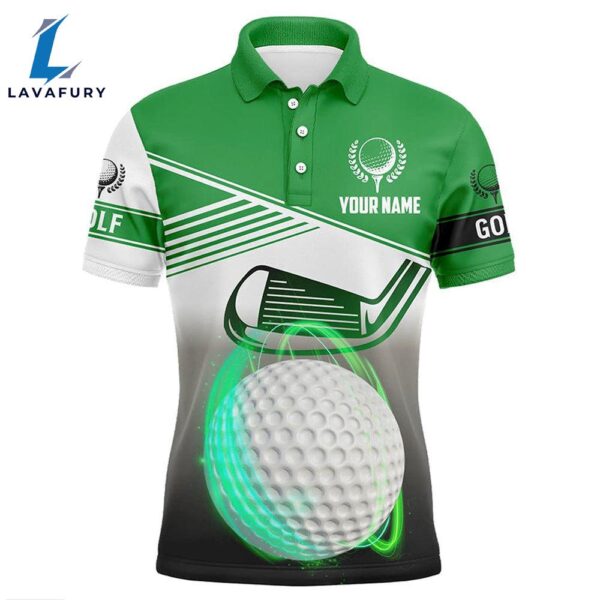 Mens Golf Polo Shirts Custom Name Golf Ball Men’S Golf Polos, Best Mens Golf Wears Green  Gift Christmas