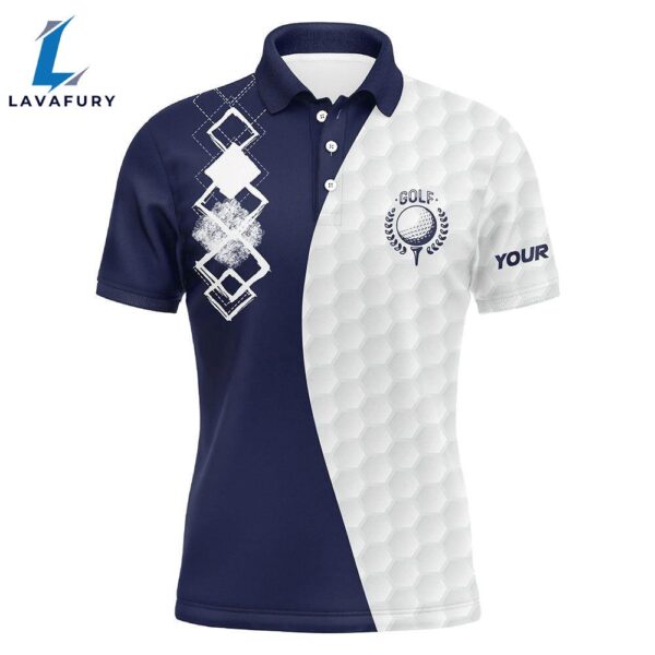 Mens Golf Polo Shirts Custom White Golf Ball Skin Golf Apparel   Gift Christmas