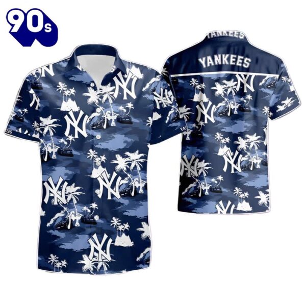 Men’s New York Yankees Hawaiian Button Up Shirts