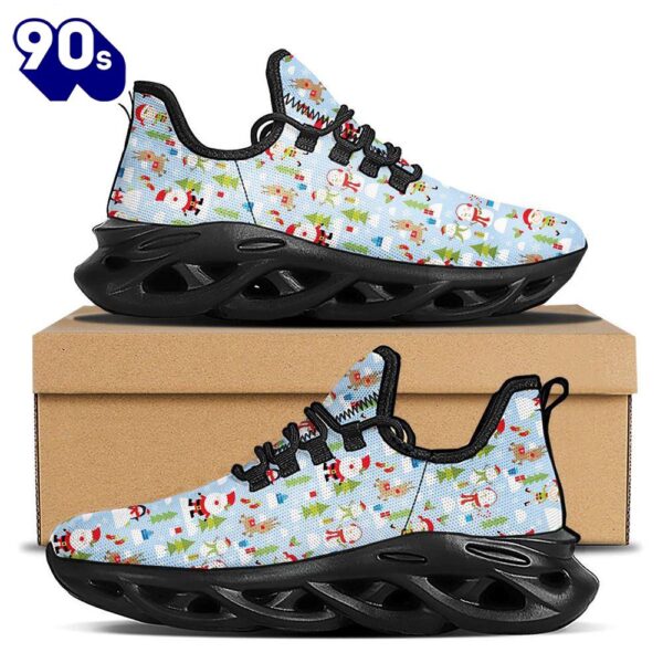 Merry Christmas Cute Print Pattern Black Max Soul Shoes
