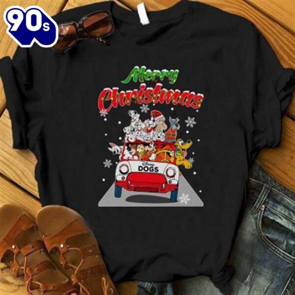 Merry Christmas Disney Dog Shirt Gift Xmas