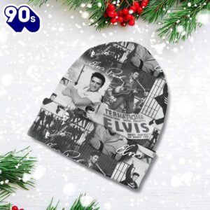 Merry Christmas Elvis Presley Kings Beanie Hat Gift Xmas
