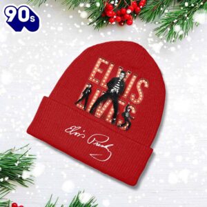 Merry Christmas Elvis Presley Singer Beanie Hat Gift Xmas