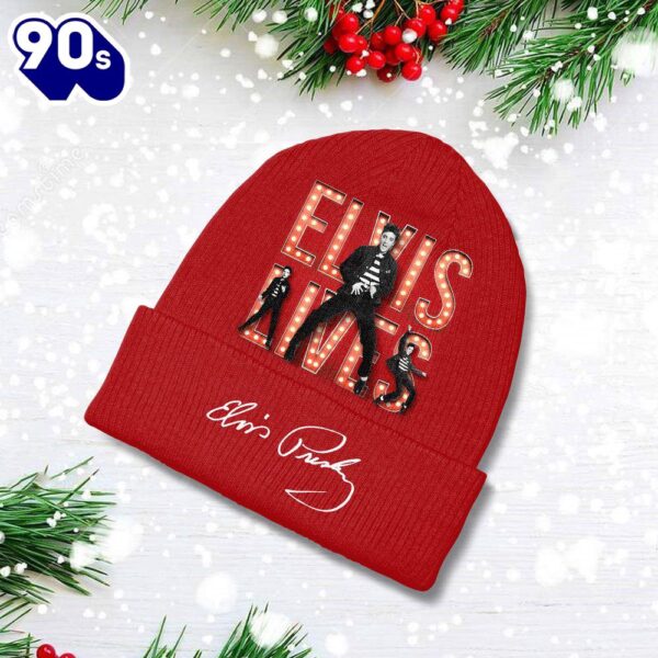 Merry Christmas Elvis Presley Singer Beanie Hat Gift Xmas