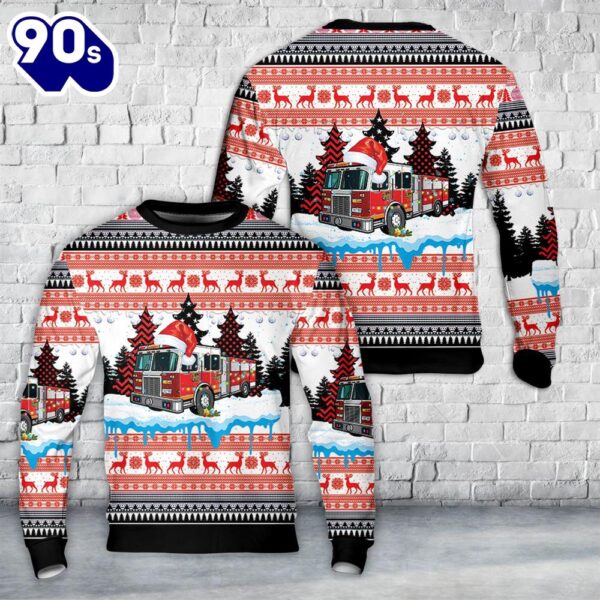 Merry Christmas Fire Tree Sweater