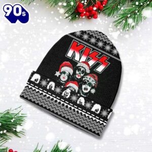 Merry Christmas Kiss Band Beanie Hat For Fans Gift Xmas