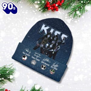 Merry Christmas Kiss Band Beanie Hat Gift Men Gift Xmas