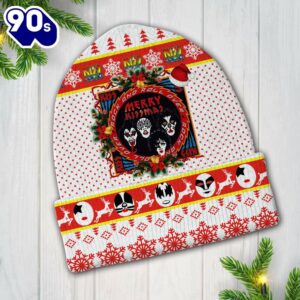 Merry Christmas Kiss Band Rock And Roll Beanie Hat Gift Xmas
