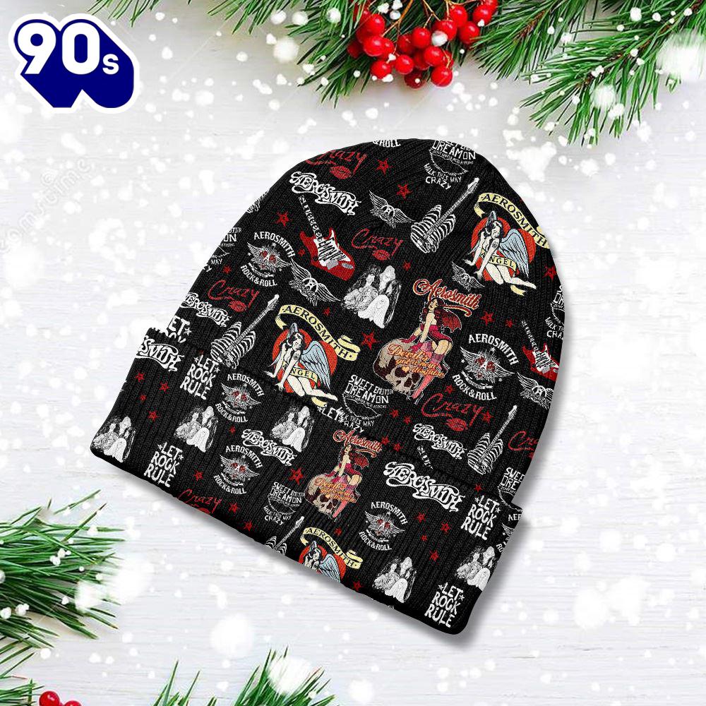 Merry Christmas Merry Christmas Aerosmith Beanie Hat Gift Xmas Merry Christmas Merry Christmas Aerosmith Beanie Hat Gift Xmas
