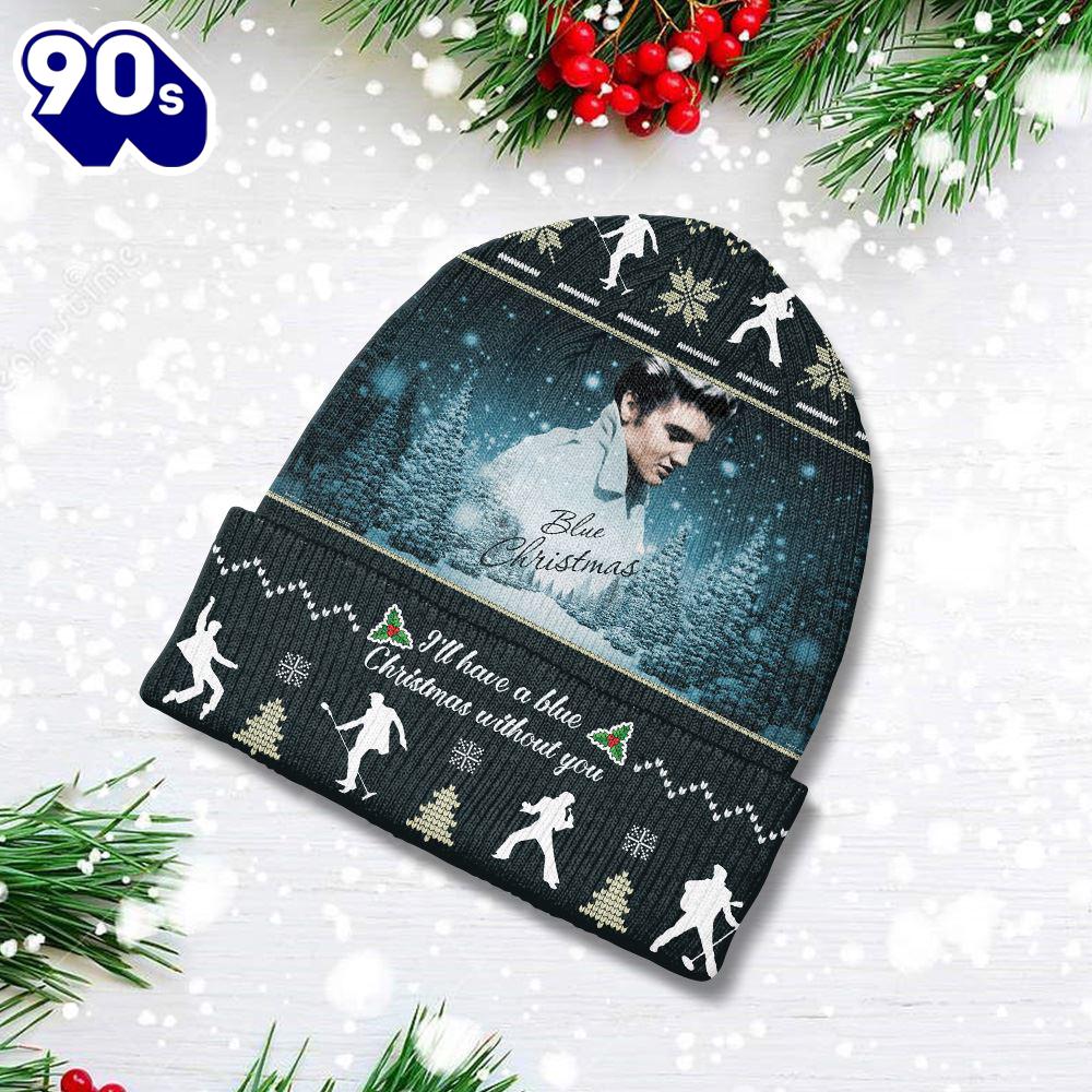 Merry Christmas Merry Christmas Elvis Presley Beanie Hat Gift Xmas Merry Christmas Merry Christmas Elvis Presley Beanie Hat Gift Xmas