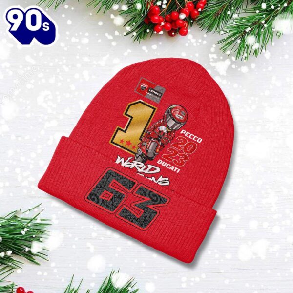 Merry Christmas Merry Christmas Francesco Bagnaia Beanie Hat  Gift Xmas