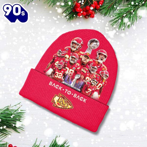 Merry Christmas Merry Christmas Kansas City Chiefs Beanie Hat  Gift Xmas