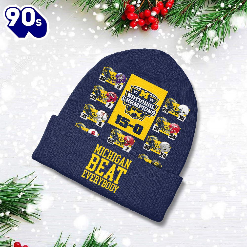 Merry Christmas Merry Christmas Michigan Wolverines Football Beanie Hat Gift Xmas Merry Christmas Merry Christmas Michigan Wolverines Football Beanie Hat Gift Xmas