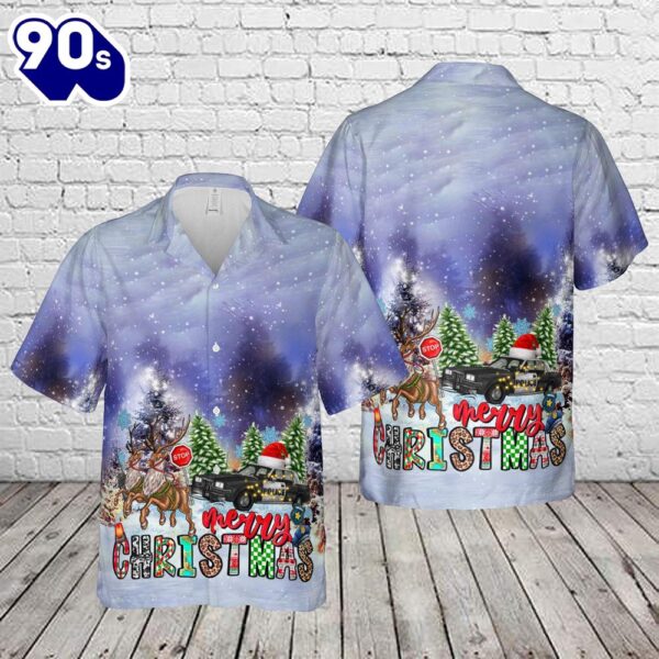 Merry Christmas Police Car Hawaiian Shirt
