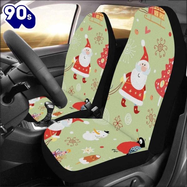 Merry Christmas Santa Claus Funny Car Seat Covers  Gift Xmas