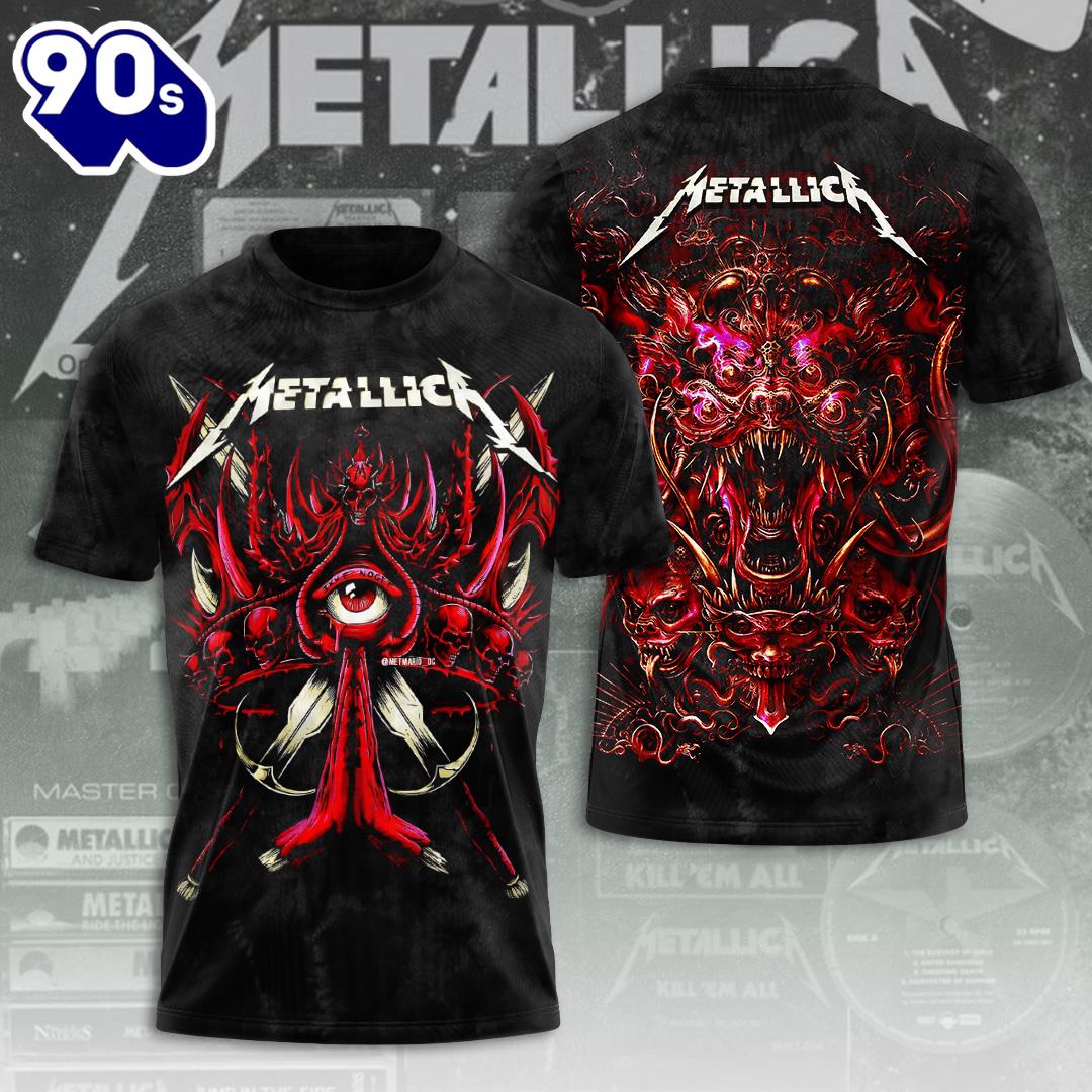MET Band 3D Apparel New 2025 T-shirt Rock Music 3D Shirt MET Band 3D Apparel New 2025 T-shirt Rock Music 3D Shirt