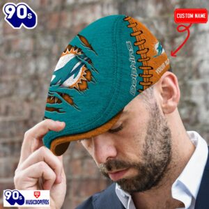 Miami Dolphins NFL Basic Design Personalized Jeff Cap