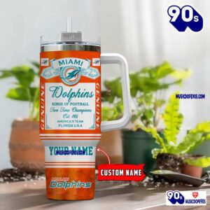 Miami Dolphins Nfl Kings Of Football Personalized Tumbler 40oz 1 Miami Dolphins Nfl Kings Of Football Personalized Tumbler 40oz