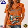 Miami Dolphins NFL Snoopy Peanuts Fall Season V Neck T Shirt, NFL Fan V Neck Shirt