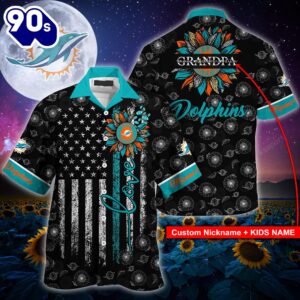 Miami Dolphins NFL-Hawaii Shirt Sunflower…