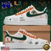 Miami Hurricanes 2026 NCAA Football Back To School Air Force 1 Shoes Sneakers , Trending NCAA AF1