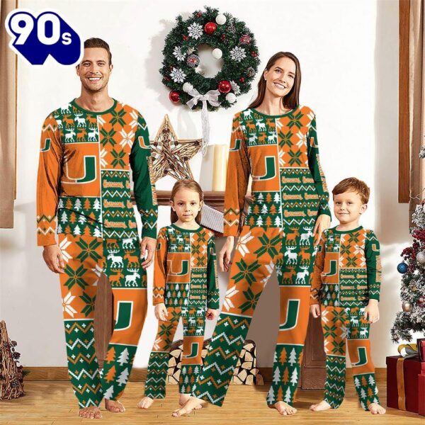 NCAA Family Pajama Sets  Miami Hurricanes Pajamas Personalized