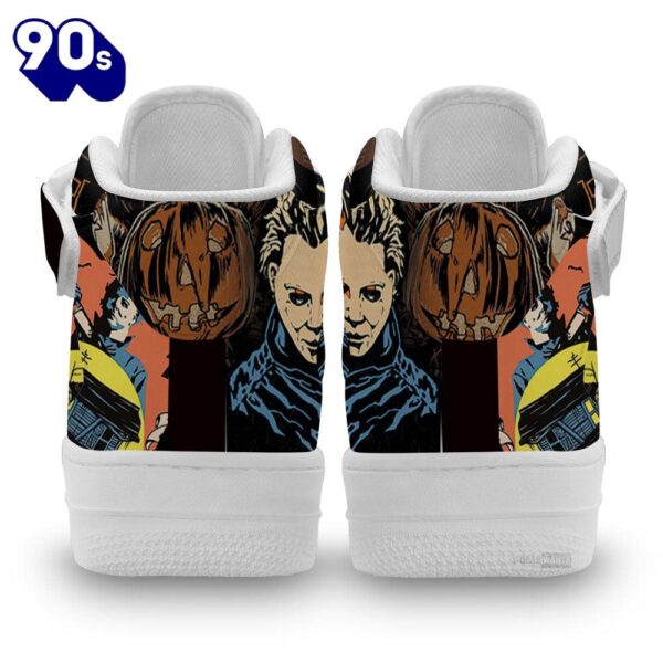 Michael Myers Shoes Custom High Top Air Force Shoes Sneakers Horror Fans
