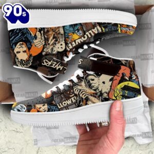 Michael Myers Shoes Custom High Top Air Force Shoes Sneakers Horror Fans