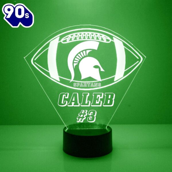 Michigan State Football Led Light Sports Fan Lamp Custom Light Gift Christmas